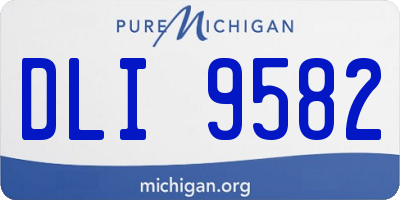 MI license plate DLI9582