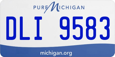 MI license plate DLI9583
