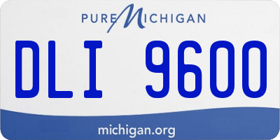 MI license plate DLI9600
