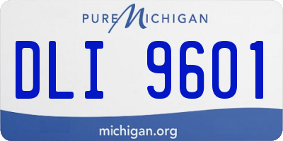 MI license plate DLI9601