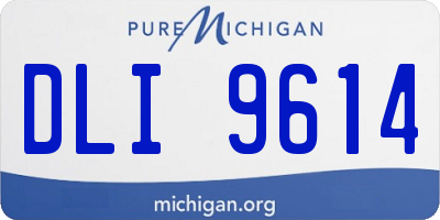 MI license plate DLI9614