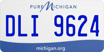 MI license plate DLI9624