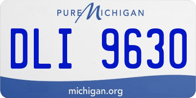 MI license plate DLI9630