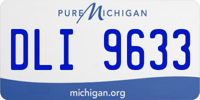 MI license plate DLI9633