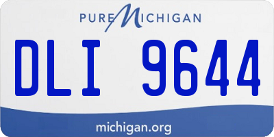 MI license plate DLI9644