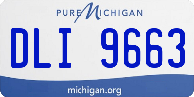 MI license plate DLI9663