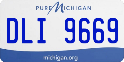 MI license plate DLI9669