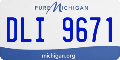 MI license plate DLI9671