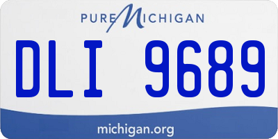 MI license plate DLI9689