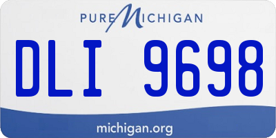 MI license plate DLI9698