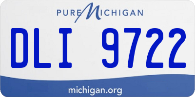 MI license plate DLI9722