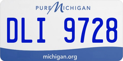 MI license plate DLI9728