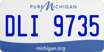 MI license plate DLI9735