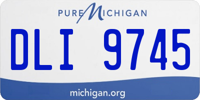 MI license plate DLI9745
