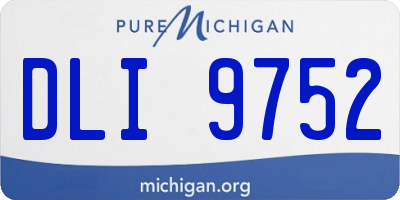 MI license plate DLI9752