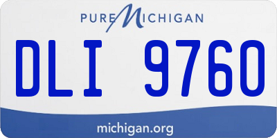 MI license plate DLI9760