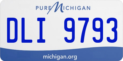 MI license plate DLI9793