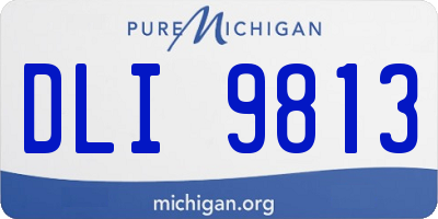 MI license plate DLI9813