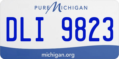 MI license plate DLI9823