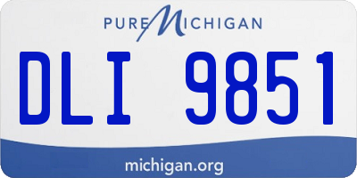 MI license plate DLI9851
