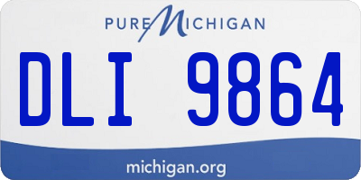 MI license plate DLI9864