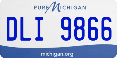 MI license plate DLI9866