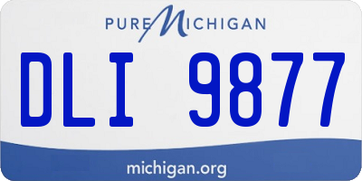 MI license plate DLI9877
