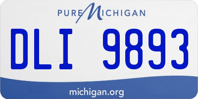 MI license plate DLI9893