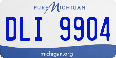 MI license plate DLI9904