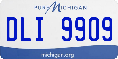 MI license plate DLI9909