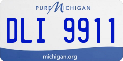 MI license plate DLI9911
