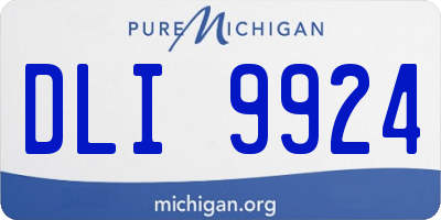 MI license plate DLI9924