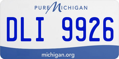 MI license plate DLI9926