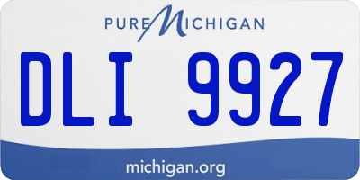 MI license plate DLI9927