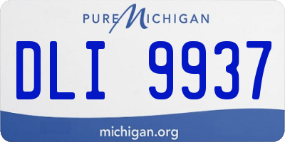 MI license plate DLI9937