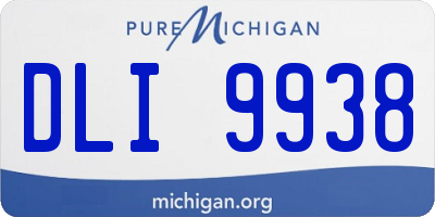 MI license plate DLI9938