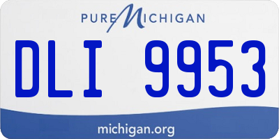MI license plate DLI9953