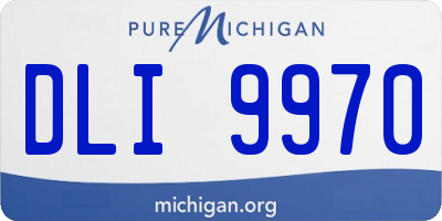 MI license plate DLI9970