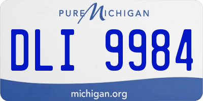 MI license plate DLI9984