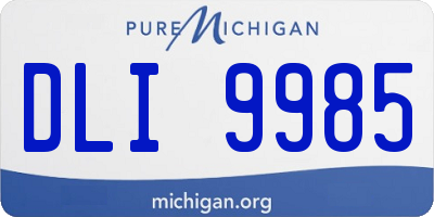 MI license plate DLI9985