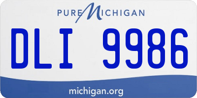 MI license plate DLI9986