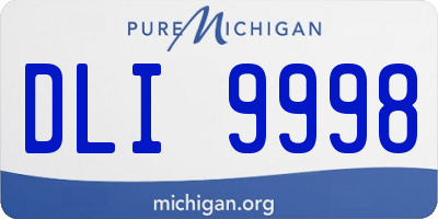 MI license plate DLI9998