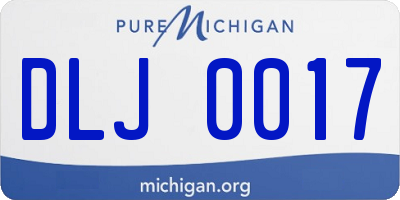 MI license plate DLJ0017