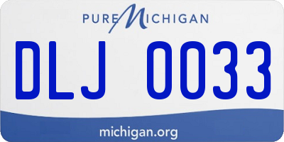 MI license plate DLJ0033