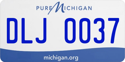 MI license plate DLJ0037