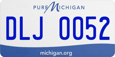 MI license plate DLJ0052