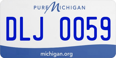 MI license plate DLJ0059