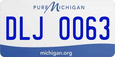 MI license plate DLJ0063