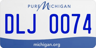 MI license plate DLJ0074
