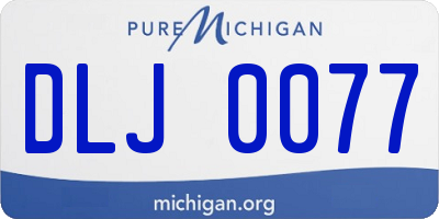 MI license plate DLJ0077